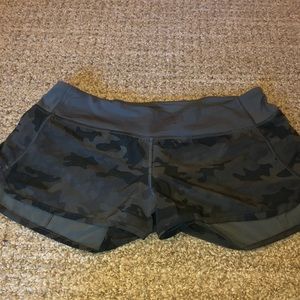 Camouflage pattern Lululemon shorts